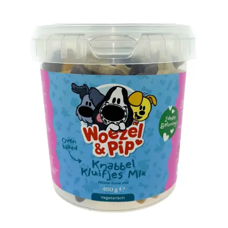 Woezel & Pip Hondensnack Knabbel Kluifjes Mix 450g