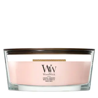 WoodWick Coastal Sunberry Ellipse Geurkaars | Houten Lont