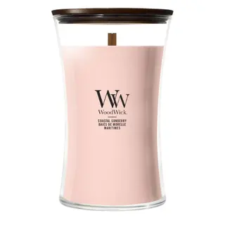 WoodWick Coastal Sunberry Large Geurkaars | Houten Lont