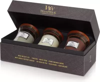 WoodWick Deluxe Giftset 3 Mini Candle Woody