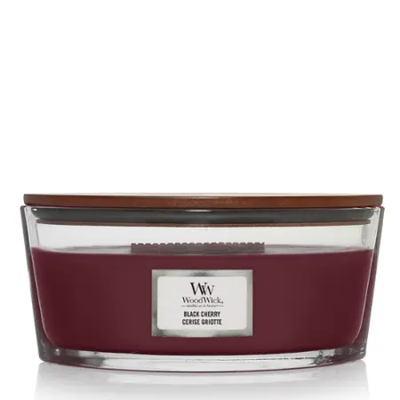 WoodWick kaars Black Cherry Ellipse