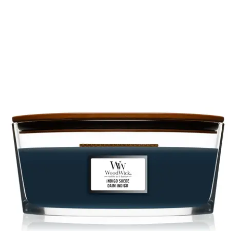 WoodWick kaars Indigo Suede Ellipse