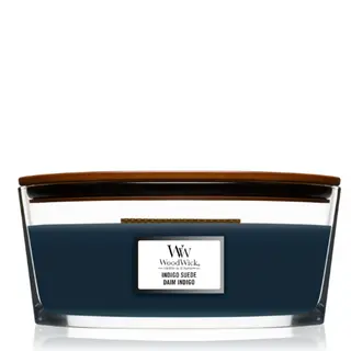 WoodWick kaars Indigo Suede Ellipse