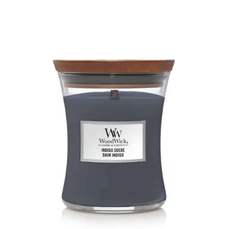 WoodWick kaars Indigo Suede Medium