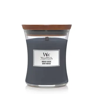 WoodWick kaars Indigo Suede Medium