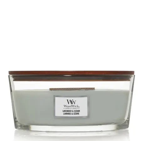 WoodWick kaars Lavender & Cedar Ellipse