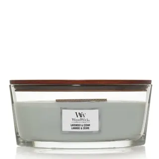 WoodWick kaars Lavender & Cedar Ellipse