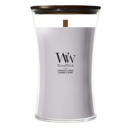 WoodWick kaars Lavender & Cedar Large
