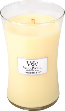 WoodWick kaars Lemongrass & Lily Large
