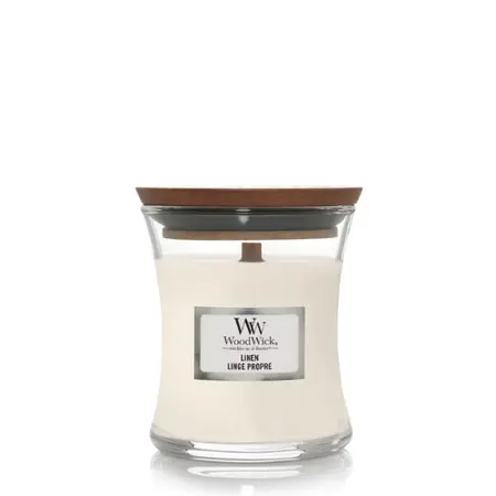 WoodWick kaars Linen Mini