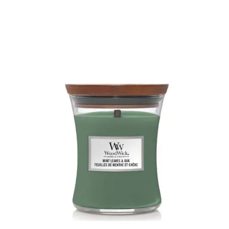 WoodWick Kaars Mint Leaves & Oak Mini
