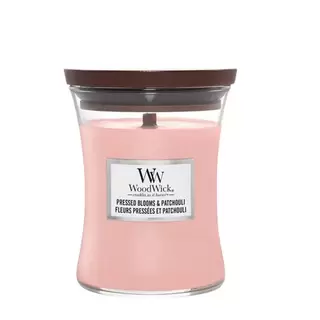 WoodWick kaars Pressed Blooms & Patchouli Medium