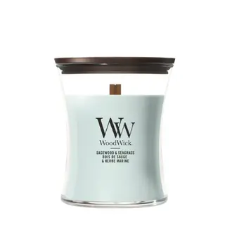 WoodWick Kaars Sagewood & Seagrass Medium