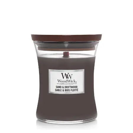 WoodWick kaars Sand & Driftwood Medium