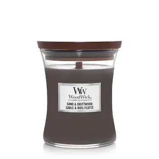 WoodWick kaars Sand & Driftwood Medium