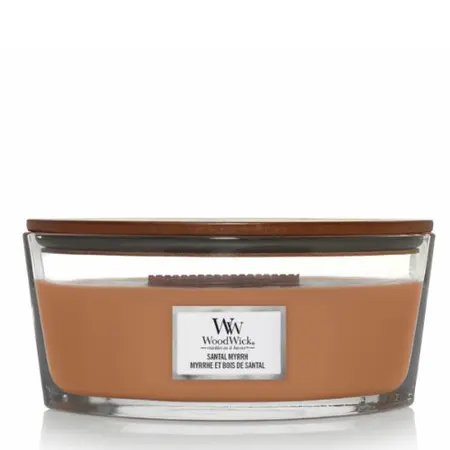 WoodWick kaars Santal Myrrh Ellipse