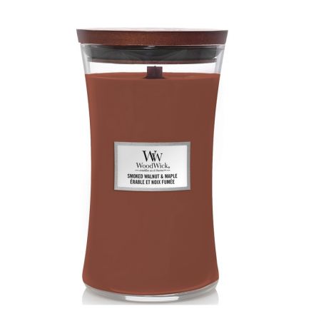 WoodWick kaars Smoked Walnut & Maple Large