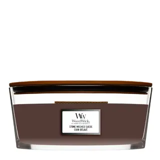 WoodWick kaars Stone Washed Suede Ellipse
