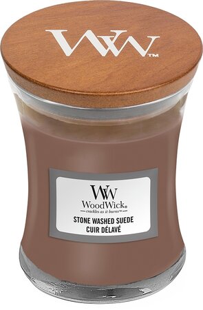 WoodWick kaars Stone Washed Suede Mini
