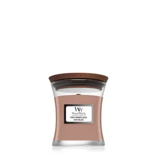 WoodWick kaars Stone Washed Suede Mini