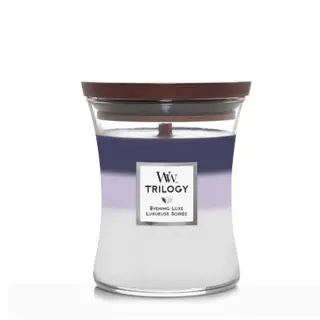WoodWick kaars Trilogy Evening Luxe Medium