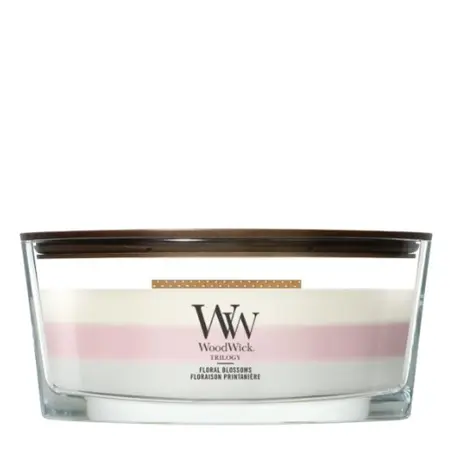 WoodWick kaars Trilogy Floral Blossoms Ellipse - afbeelding 1