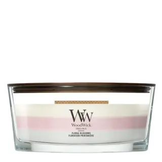 WoodWick kaars Trilogy Floral Blossoms Ellipse - afbeelding 1