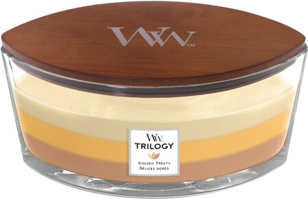 WoodWick kaars Trilogy Golden Treats Ellipse