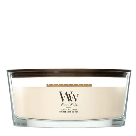 WoodWick kaars Vanilla & Sea Salt Ellipse