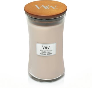 WoodWick kaars Vanilla & Sea Salt Large