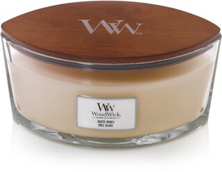 WoodWick kaars White Honey Ellipse