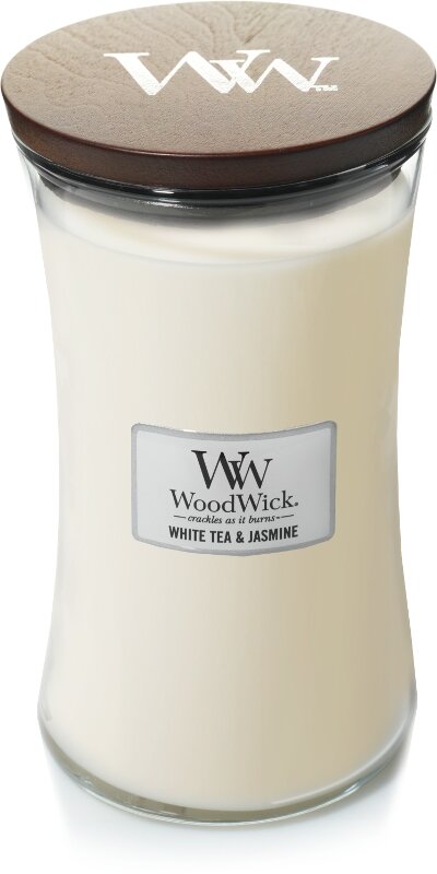 WoodWick kaars White Tea & Jasmine Large