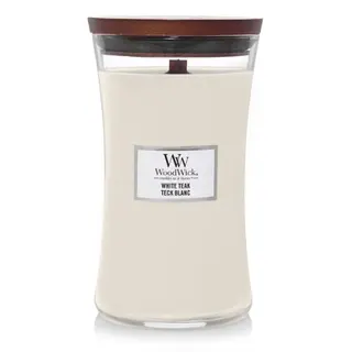 WoodWick kaars White Teak Large