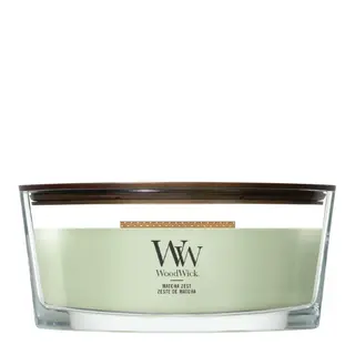 WoodWick Matcha Zest Ellipse Geurkaars | Houten lont - afbeelding 1