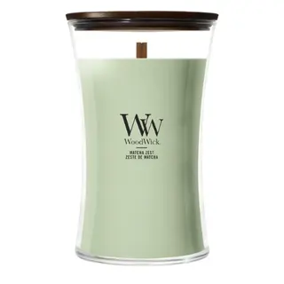 WoodWick Matcha Zest Large Geurkaars | Houten Lont