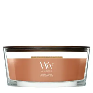 WoodWick Pumpkin Praline Ellipse Geurkaars | Houten Lont