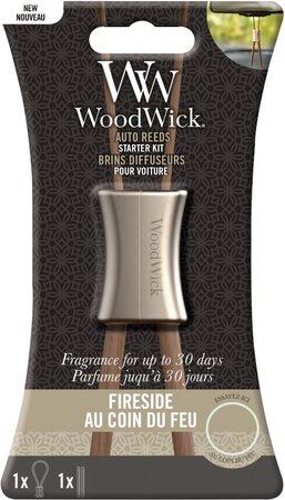 WoodWick Auto Reed Starter Kit Fireside