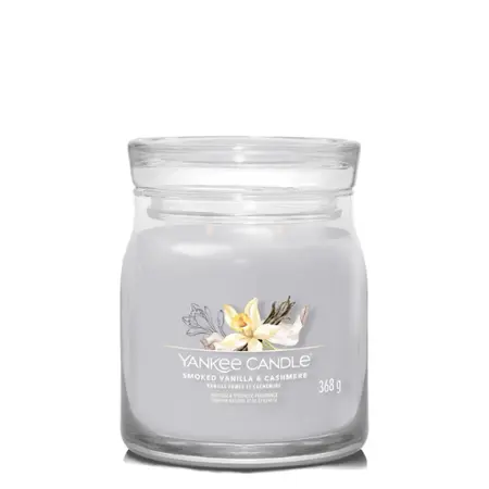 Yankee Candle Signature Smoked Vanilla & Cashmere Medium Jar