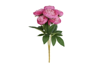Zijden Pioenboeket (keuze uit Roze, Wit of Fuchsia) - afbeelding 3