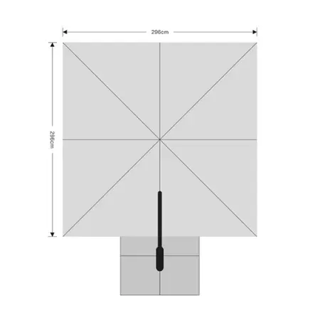 Zweefparasol Banús - Tierra Outdoor - 300 x 300 cm Woodlook - Excl. voet - afbeelding 2