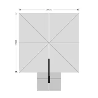 Zweefparasol Banús - Tierra Outdoor - 300 x 300 cm Woodlook - Excl. voet - afbeelding 2