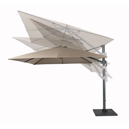 Zweefparasol Duraflex - Tierra Outdoor - 300 x 300 cm Taupe excl. voet - afbeelding 2