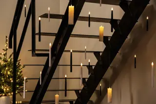 Zwevende Ledkaars met Toverstok H28cm (5 stuks) - afbeelding 3