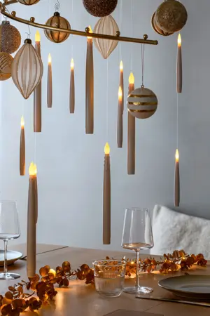 Zwevende Ledkaars met Toverstok H28cm (5 stuks) - afbeelding 2