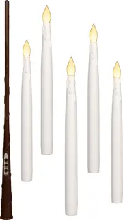 Zwevende Ledkaars met Toverstok H28cm (5 stuks) - afbeelding 1