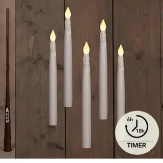 Zwevende Ledkaars met Toverstok H28cm (5 stuks) - afbeelding 4